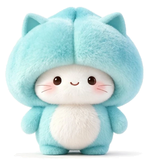MIAO TAO TAO plush in healing sky blue