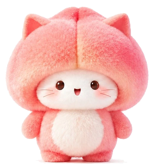 MIAO TAO TAO plush in coral pink