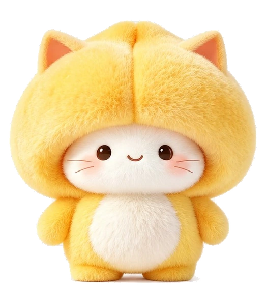 MIAO TAO TAO plush in vivid yellow